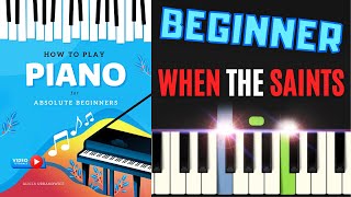 When the Saints I Beginner Piano Tutorial Easy Sheet Music I How to Play for Absolute Beginners SLOW