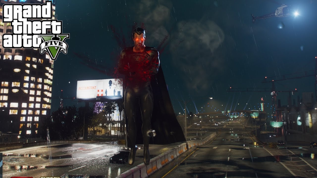 เกม superman Update New Black Superman สุดโหดโครตดาร์ค - GTA V (Superman mod)