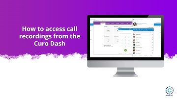 Access Call recordings on the Curo IP Tennant / Curo System Dashboard | Self Help