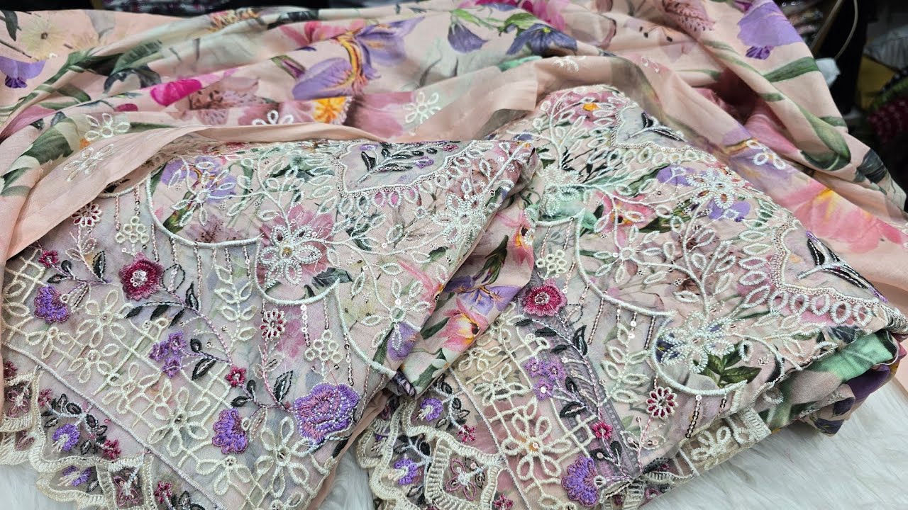 ঈদ স্পেশাল পাকিস্তানি ইন্সপায়ারড লেজার কারি ডিজাইনের পার্টি ড্রেস । Eid collection party dress 