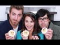 BOMBERMAN CUPCAKES - ft. Rhett and Link! - NERDY NUMMIES