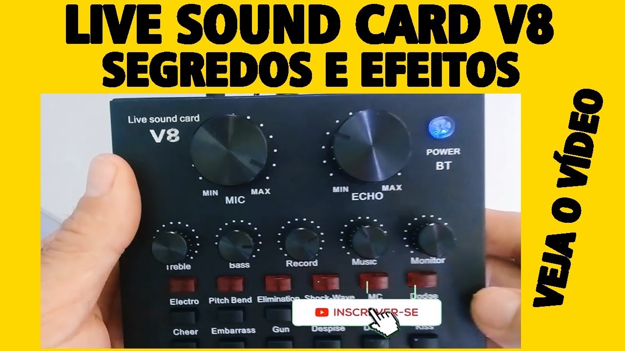 PLACA DE ÁUDIO V8 COMO FUNCIONA YouTube
