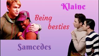 Klaine and Samcedes being besties