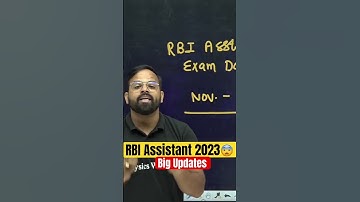 RBI Assistant 2023 Exam date change|| RBI assistant big update #shorts #bankingwallah #pw