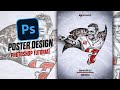 Photoshop  sports poster design tutorial howtophotoshop