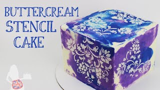 Buttercream Stencil cake