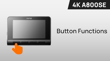 70mai Dash Cam 4K A800SE Basic User Guide - Button Functions
