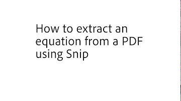 How to extract an equation from a PDF using Mathpix Snip