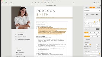 Mac Pages Resume Template/CV Template - 3. Formatting - positioning, layout, and spacing