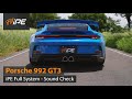 Porsche 992 gt3  ipe valvetronic full exhaust system sound check