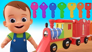 Learn Animals Names & Sounds - Baby Toy Train Cartoon - Learn Colors for Kids - Children Nursery