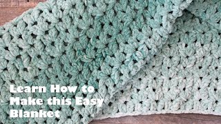 Easy Misty Green Afghan Bernat Blanket Yarn Crochet Pattern: How to