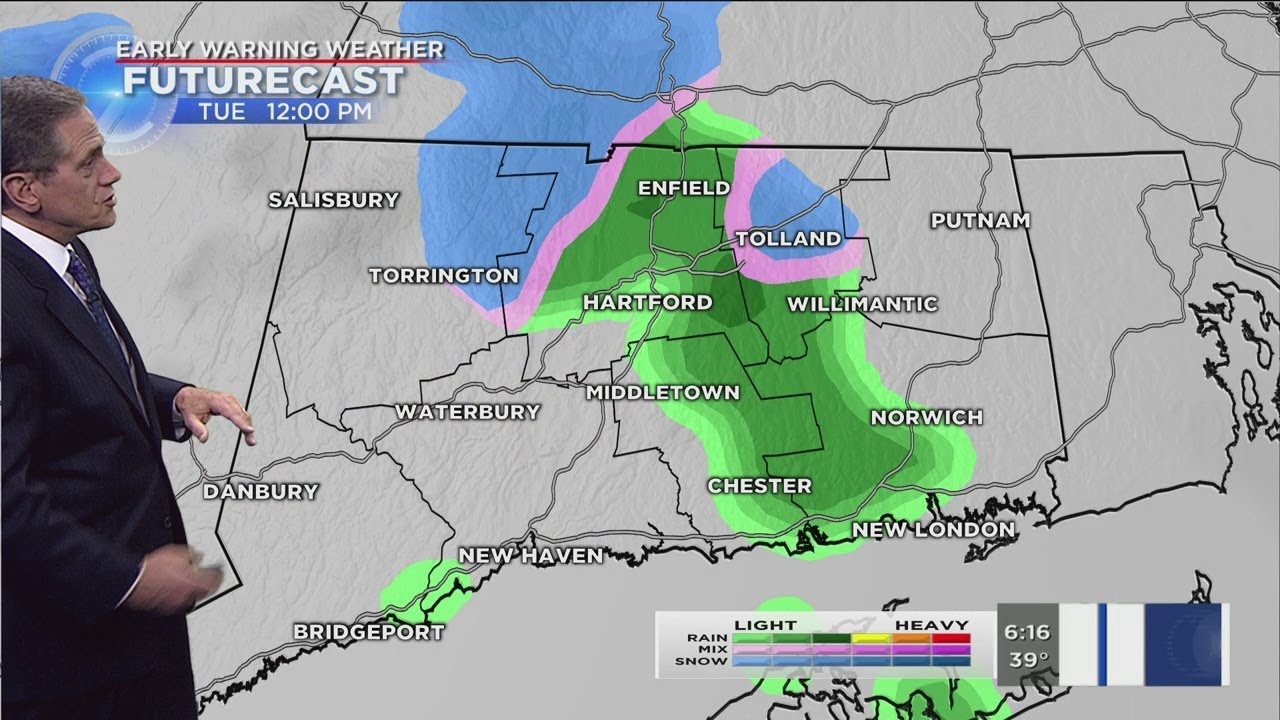 FORECAST: Storm to start out as wintry mix Tuesday morning - YouTube
