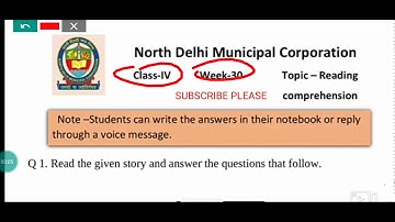 ndmc week 30 class 4  Class 5 evs week 30 class 4