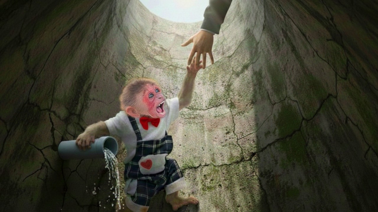 OMG! Moon Stuck in a Deep Hole by the Pool, Dad Arrives in Time