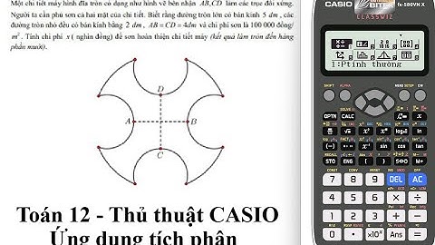 Toán 12: Một chi tiết máy hình đĩa tròn có dạng như hình vẽ bên nhận AB, CD làm các trục đối xứng