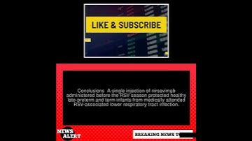 Nirsevimab for Prevention of RSV in Healthy Late-Preterm and Term Infants | News #Shorts