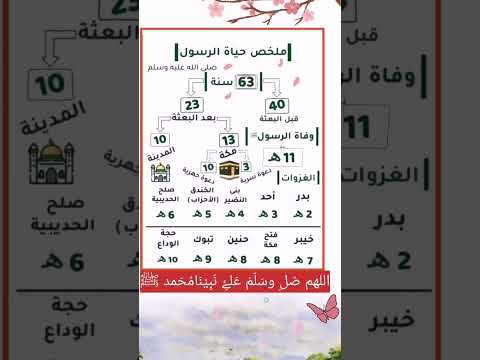 ملخص حياة الرسول عليه الصلاة والسلام