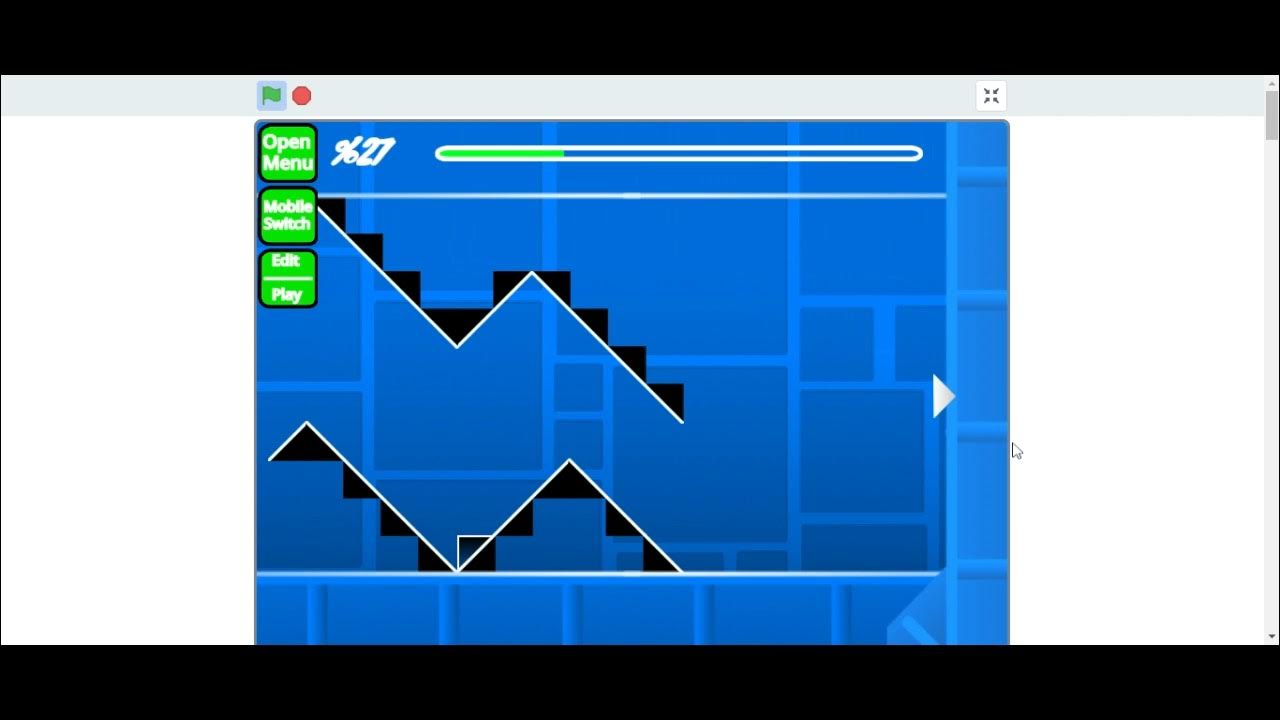 Geometry dash scratch level part 1 YouTube