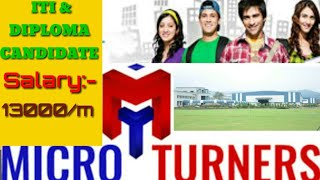 MICRO TURNER PVT LTD   ITI & DIPLOMA CANDIDATE CAMPUS PLACEMENT IN GITI ALIGANJ LUCKNOW