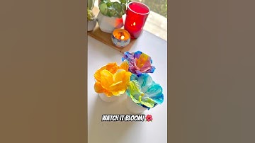 Wait for it! Magical Tissue Paper Flower🌸 #creativecraft #tissuepaperflowers #craft #trendingshorts