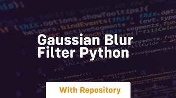 gaussian blur filter python