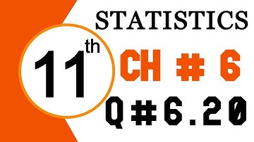 1st Year Statistics Chapter 6 Question 6.20 - 11th Class Statistics Chapter 6 Probability