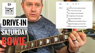 Drive-In Saturday - David Bowie Acoustic Guitar Lesson - From Aladdin Sane Album