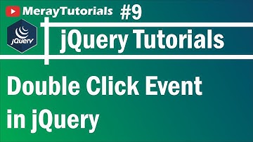 jQuery: 9 - Double Click Event in jQuery
