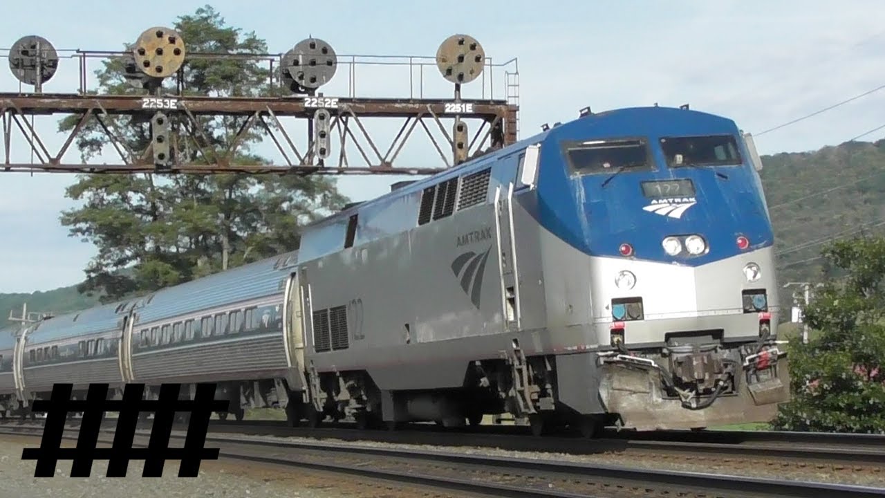 Amtrak at Tipton PRR Signal Bridge on NS Pittsburgh Line with P42DC 122