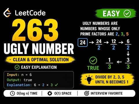LeetCode 263: Ugly Number | Prime Factors 2, 3, 5 Explained | Optimal C++ Solution