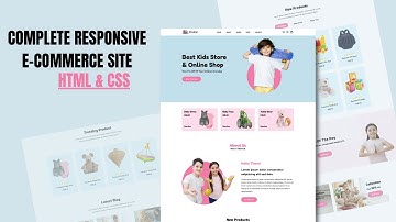 How To Make a Complete Responsive E-commerce Website Using HTML & CSS | Step-by-Step