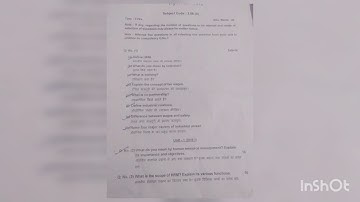 B.Com 3rd Sem Questionpaper :- Human Resource Management (Dec 2020) BPSMV University