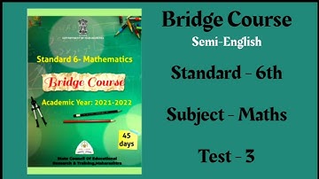 Std 6th Maths Bridge course Test 3