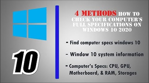 4 Methods How to check your Computer