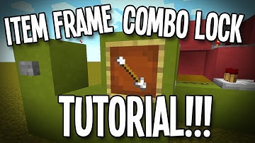 Minecraft Tutorial - Item Frame Combination Lock!!!