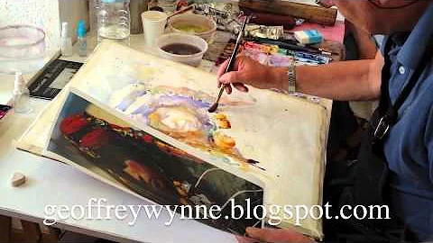 Painting watercolour with Geoffrey Wynne, "Arab wo...