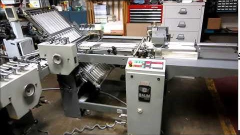 Baum 2020 Pile Feed Paper Folder w 8 Page and 16 Page Folding Stations