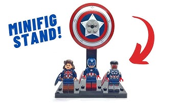 LEGO Captain America minifigure display stand
