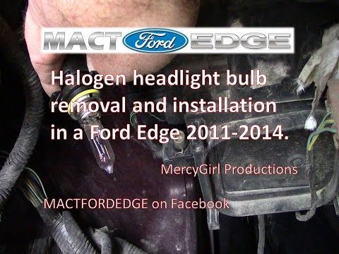 Ford Edge halogen head light bulb removal and installation