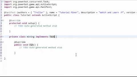 Powerbot Scripting Tutorial #2 - Set-Up and Skeleton
