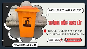 Thùng rác nhựa HDPE 360L – Giao tận nơi, giá sỉ siêu rẻ
