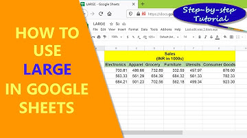 Google Sheets LARGE Function | How to Use LARGE | Google Sheets Functions
