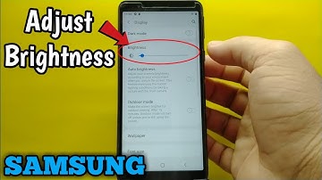 How to adjust brightness on Samsung Galaxy A01 Core