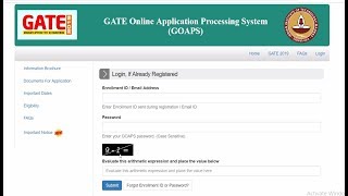 GATE 2019 Admit Card Download - GATE 2019 Exam Date - Login GATE 2019- GOAPS- GATE 2019 Notification