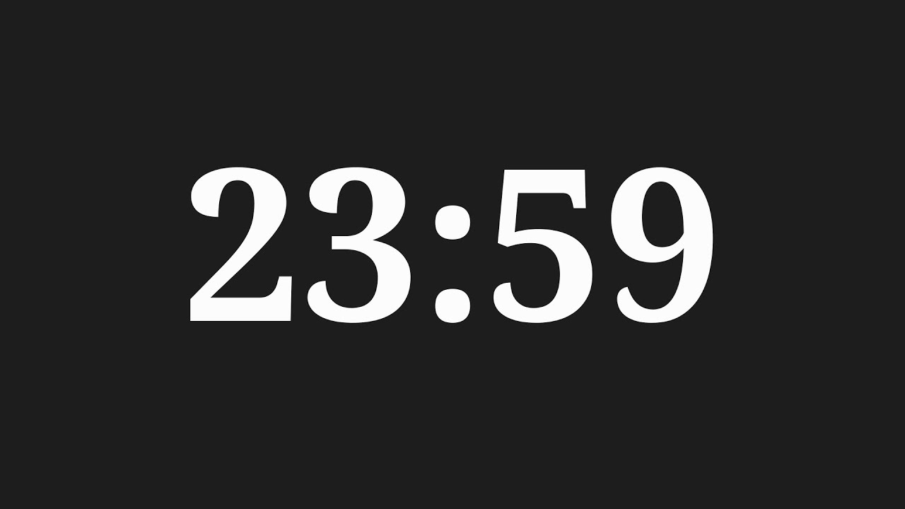 23 Minutes 59 Seconds Timer