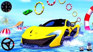 Water Surfing Car Stunts Floating Race Simulator 3D - Android GamePlay screenshot 5