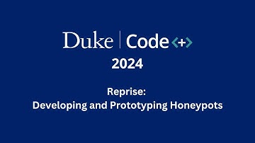 Reprise: Developing and Prototyping Honeypots