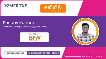 Best Embedded Systems Training Institute | How Peridev Kannan From Coimbatore Placed at BFW