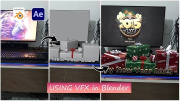 Create NEW YEAR 2025 CGI Ads tutorial for beginners | blender tutorial #cgi #animation #blender #vfx